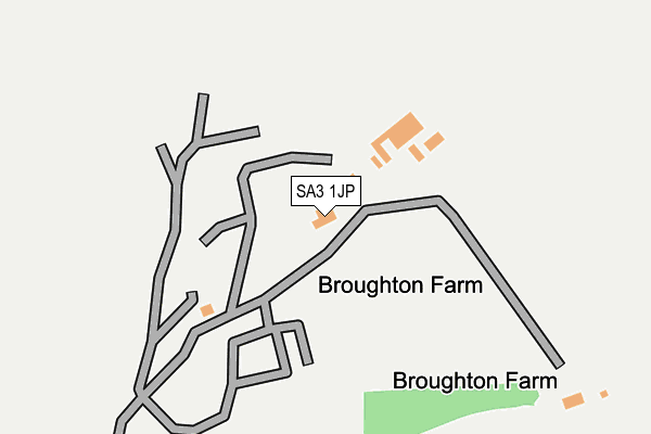 SA3 1JP map - OS OpenMap – Local (Ordnance Survey)