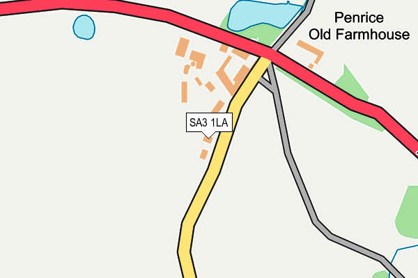 SA3 1LA map - OS OpenMap – Local (Ordnance Survey)