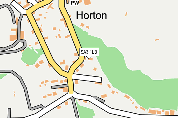 SA3 1LB map - OS OpenMap – Local (Ordnance Survey)