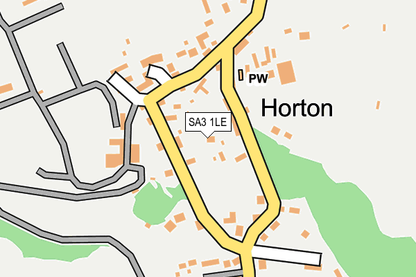 SA3 1LE map - OS OpenMap – Local (Ordnance Survey)