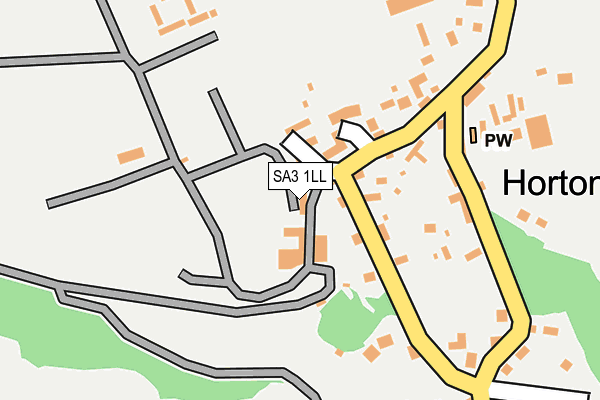 SA3 1LL map - OS OpenMap – Local (Ordnance Survey)