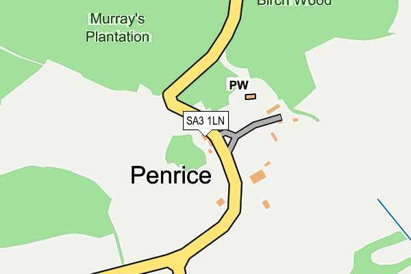 SA3 1LN map - OS OpenMap – Local (Ordnance Survey)