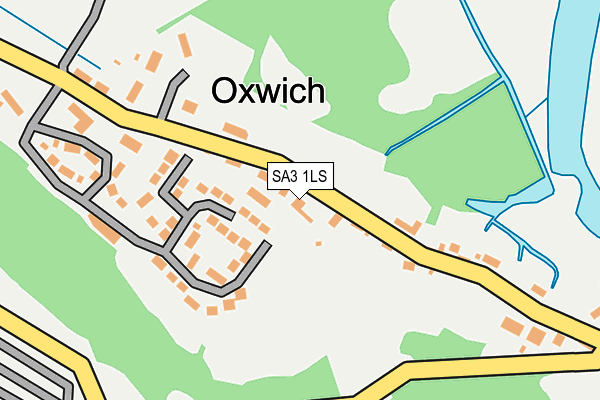 SA3 1LS map - OS OpenMap – Local (Ordnance Survey)