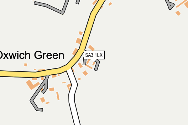 SA3 1LX map - OS OpenMap – Local (Ordnance Survey)