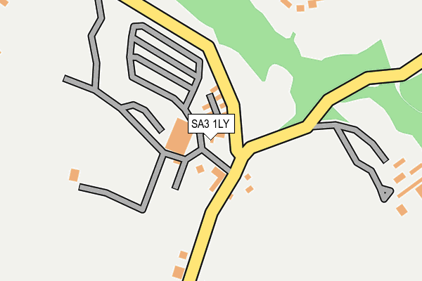 SA3 1LY map - OS OpenMap – Local (Ordnance Survey)