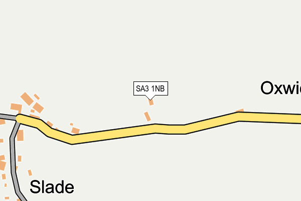 SA3 1NB map - OS OpenMap – Local (Ordnance Survey)