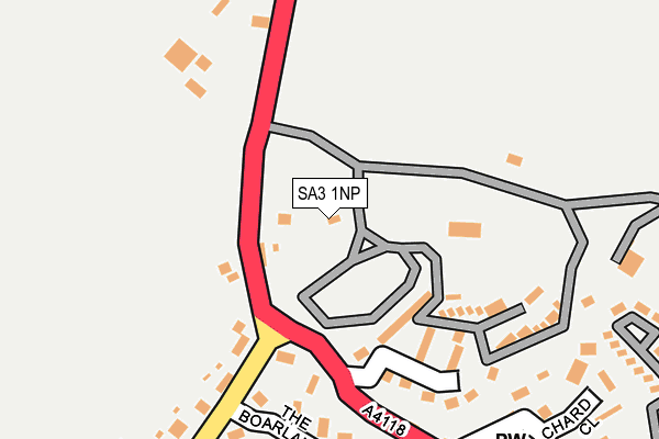 SA3 1NP map - OS OpenMap – Local (Ordnance Survey)