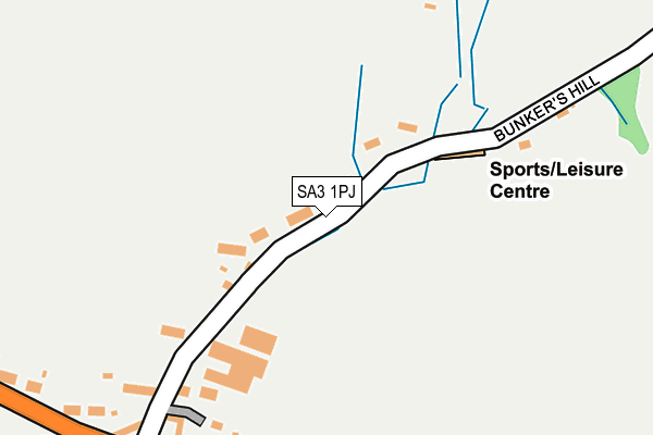 SA3 1PJ map - OS OpenMap – Local (Ordnance Survey)