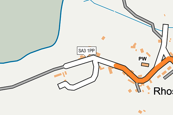 SA3 1PP map - OS OpenMap – Local (Ordnance Survey)