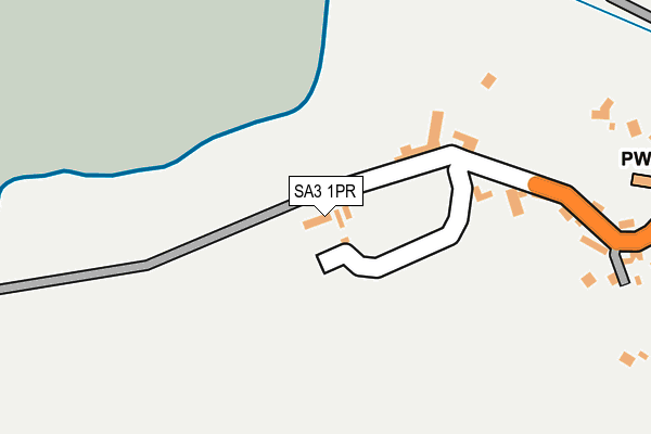 SA3 1PR map - OS OpenMap – Local (Ordnance Survey)