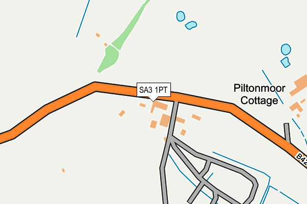 SA3 1PT map - OS OpenMap – Local (Ordnance Survey)