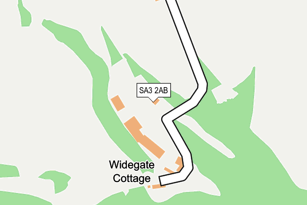 SA3 2AB map - OS OpenMap – Local (Ordnance Survey)