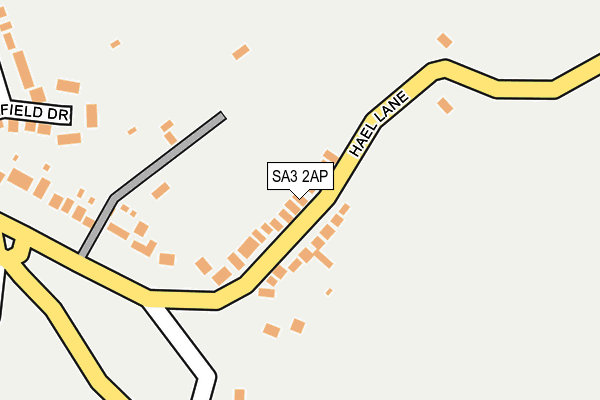 SA3 2AP map - OS OpenMap – Local (Ordnance Survey)
