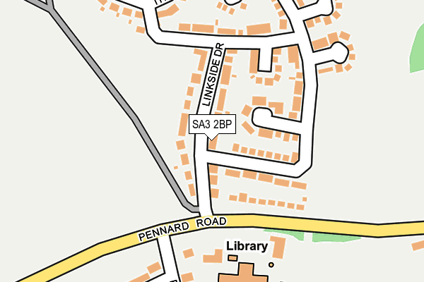 SA3 2BP map - OS OpenMap – Local (Ordnance Survey)