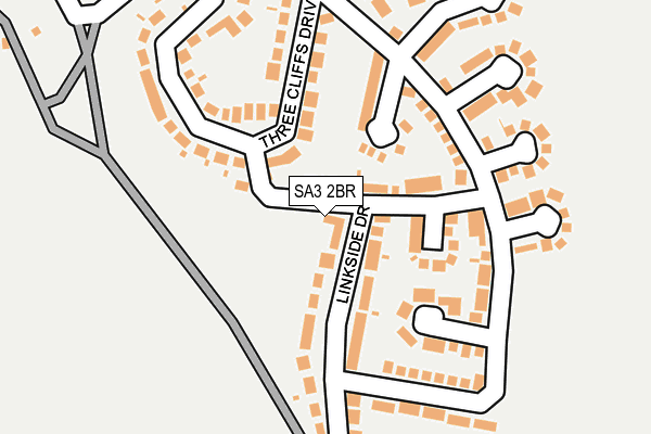 SA3 2BR map - OS OpenMap – Local (Ordnance Survey)