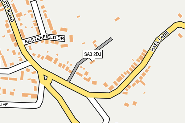 SA3 2DJ map - OS OpenMap – Local (Ordnance Survey)