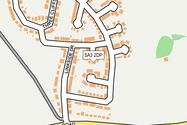 SA3 2DP map - OS OpenMap – Local (Ordnance Survey)