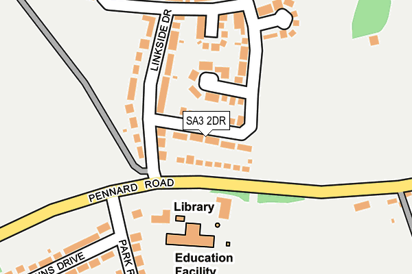 SA3 2DR map - OS OpenMap – Local (Ordnance Survey)