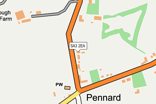 SA3 2EA map - OS OpenMap – Local (Ordnance Survey)