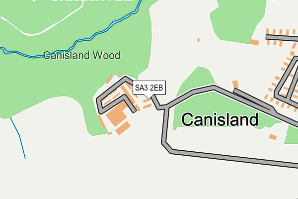 SA3 2EB map - OS OpenMap – Local (Ordnance Survey)