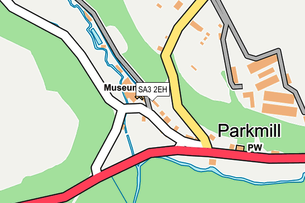 SA3 2EH map - OS OpenMap – Local (Ordnance Survey)