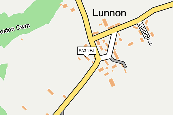 SA3 2EJ map - OS OpenMap – Local (Ordnance Survey)