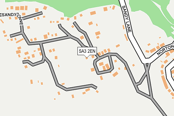 SA3 2EN map - OS OpenMap – Local (Ordnance Survey)