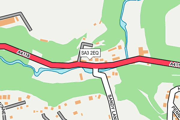 SA3 2EQ map - OS OpenMap – Local (Ordnance Survey)