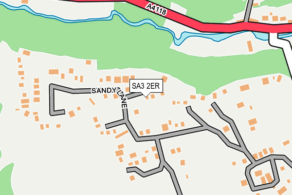 SA3 2ER map - OS OpenMap – Local (Ordnance Survey)