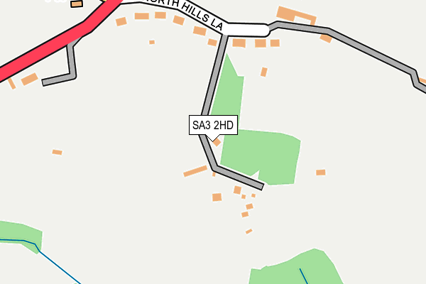 SA3 2HD map - OS OpenMap – Local (Ordnance Survey)