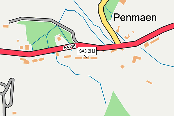 SA3 2HJ map - OS OpenMap – Local (Ordnance Survey)