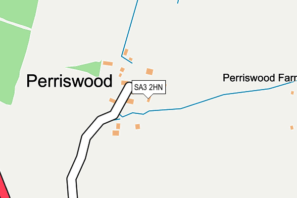 SA3 2HN map - OS OpenMap – Local (Ordnance Survey)