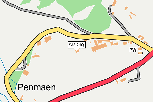 SA3 2HQ map - OS OpenMap – Local (Ordnance Survey)