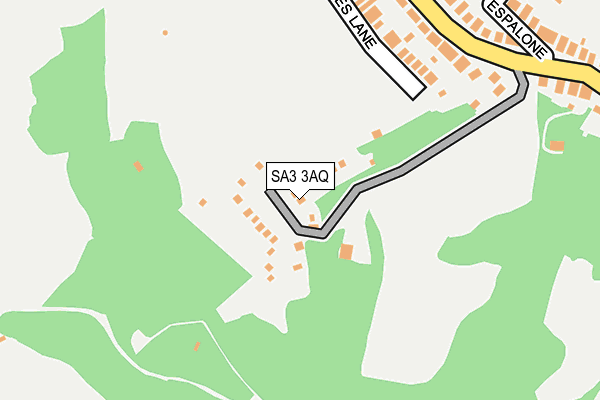 SA3 3AQ map - OS OpenMap – Local (Ordnance Survey)