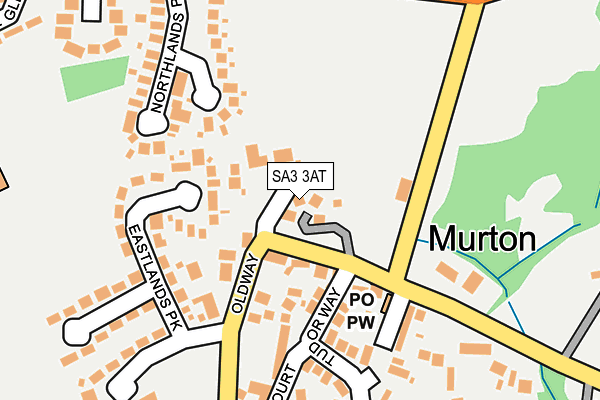 SA3 3AT map - OS OpenMap – Local (Ordnance Survey)