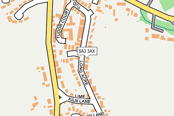 SA3 3AX map - OS OpenMap – Local (Ordnance Survey)