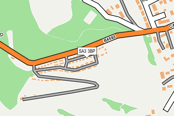 SA3 3BP map - OS OpenMap – Local (Ordnance Survey)