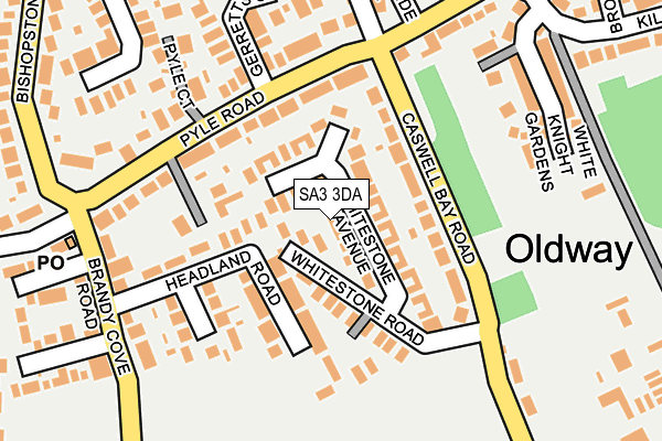SA3 3DA map - OS OpenMap – Local (Ordnance Survey)