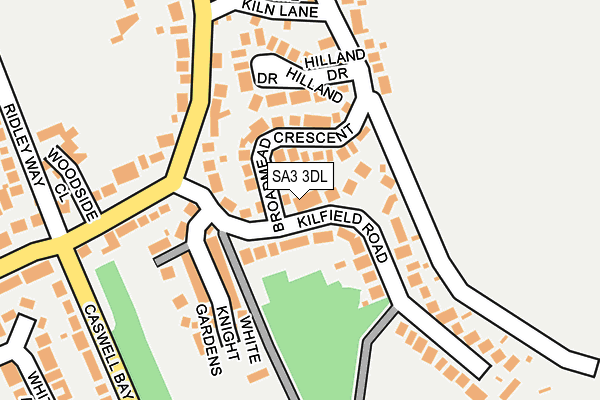 SA3 3DL map - OS OpenMap – Local (Ordnance Survey)