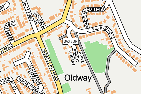 SA3 3DR map - OS OpenMap – Local (Ordnance Survey)