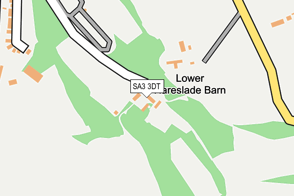 SA3 3DT map - OS OpenMap – Local (Ordnance Survey)