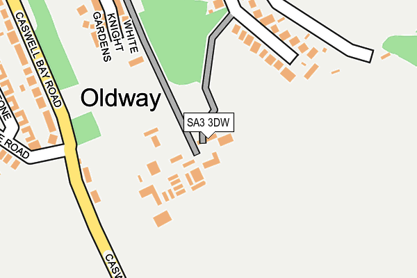SA3 3DW map - OS OpenMap – Local (Ordnance Survey)