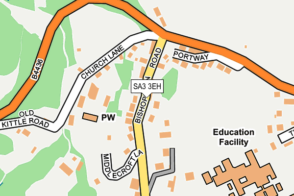 SA3 3EH map - OS OpenMap – Local (Ordnance Survey)