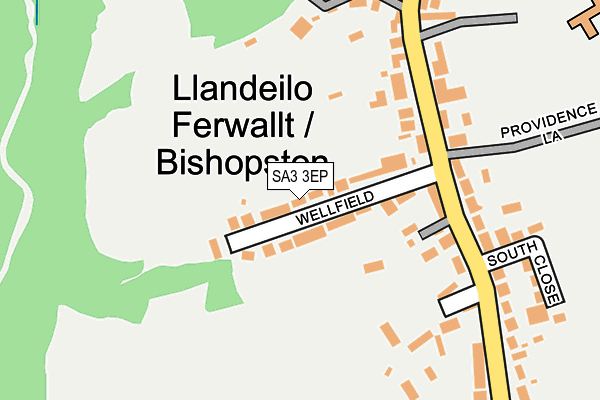 SA3 3EP map - OS OpenMap – Local (Ordnance Survey)