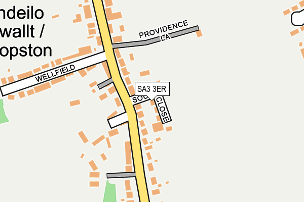 SA3 3ER map - OS OpenMap – Local (Ordnance Survey)