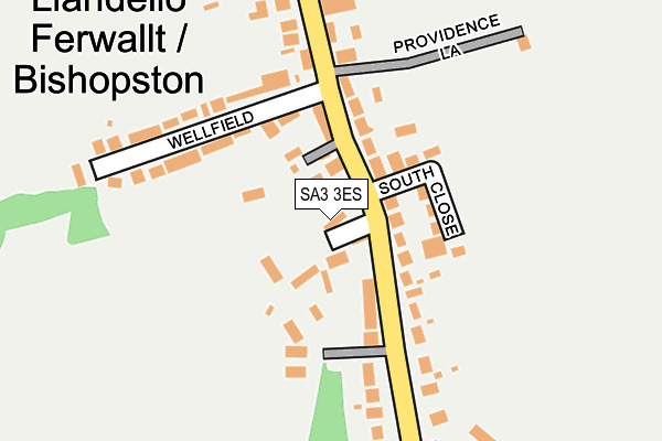 SA3 3ES map - OS OpenMap – Local (Ordnance Survey)