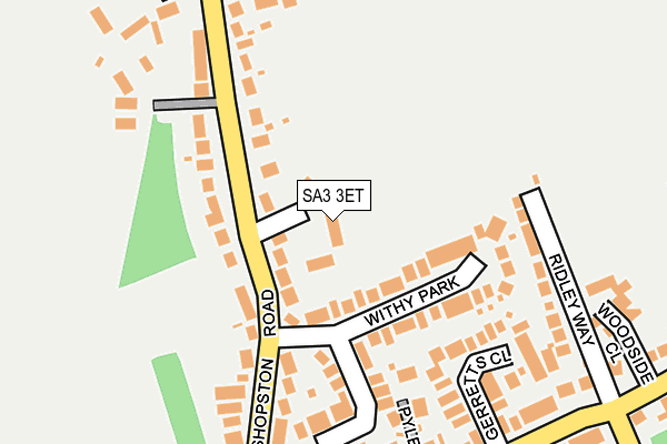 SA3 3ET map - OS OpenMap – Local (Ordnance Survey)