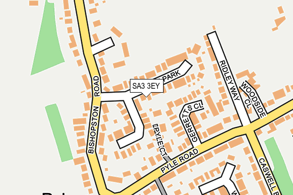 SA3 3EY map - OS OpenMap – Local (Ordnance Survey)