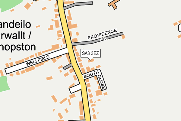 SA3 3EZ map - OS OpenMap – Local (Ordnance Survey)