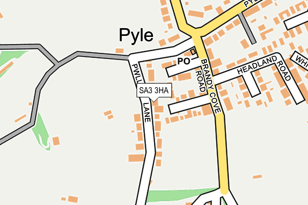 SA3 3HA map - OS OpenMap – Local (Ordnance Survey)